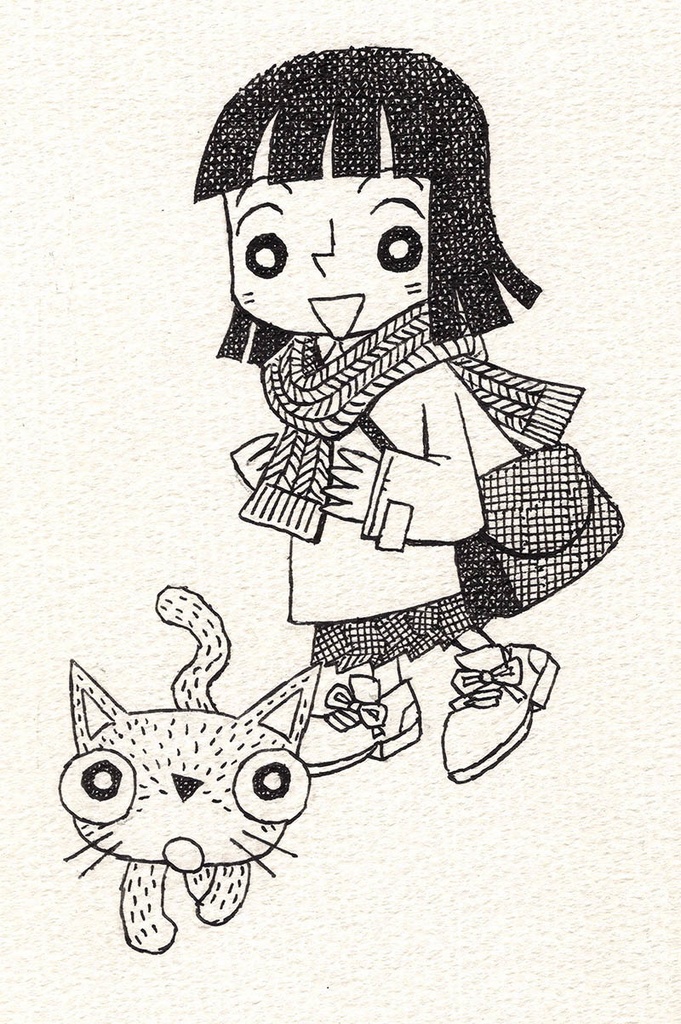 イラスト原画「ときどき会う子」2026年