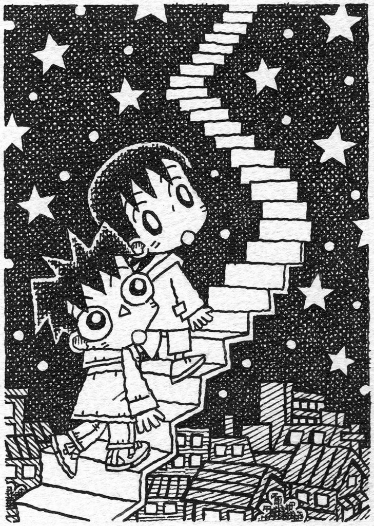 イラスト原画「階段」2026年
