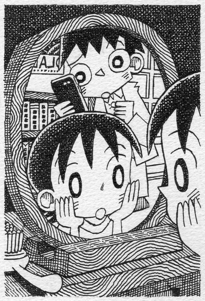 イラスト原画「おでかけの日」