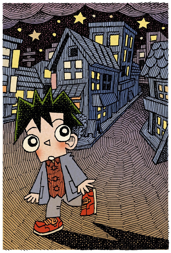 イラスト原画「「いつもと違う道」2026年