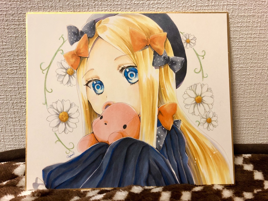 アビゲイル手描き色紙