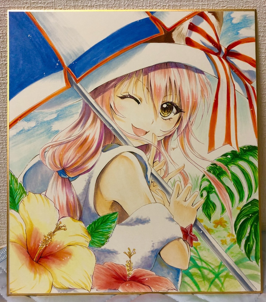 タマモちゃんサマー色紙