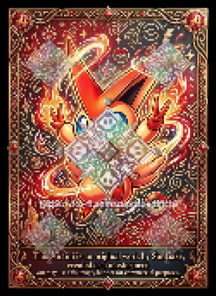 TCG Victini Batik Digital Asset Trading Card Fan Art Custom Card