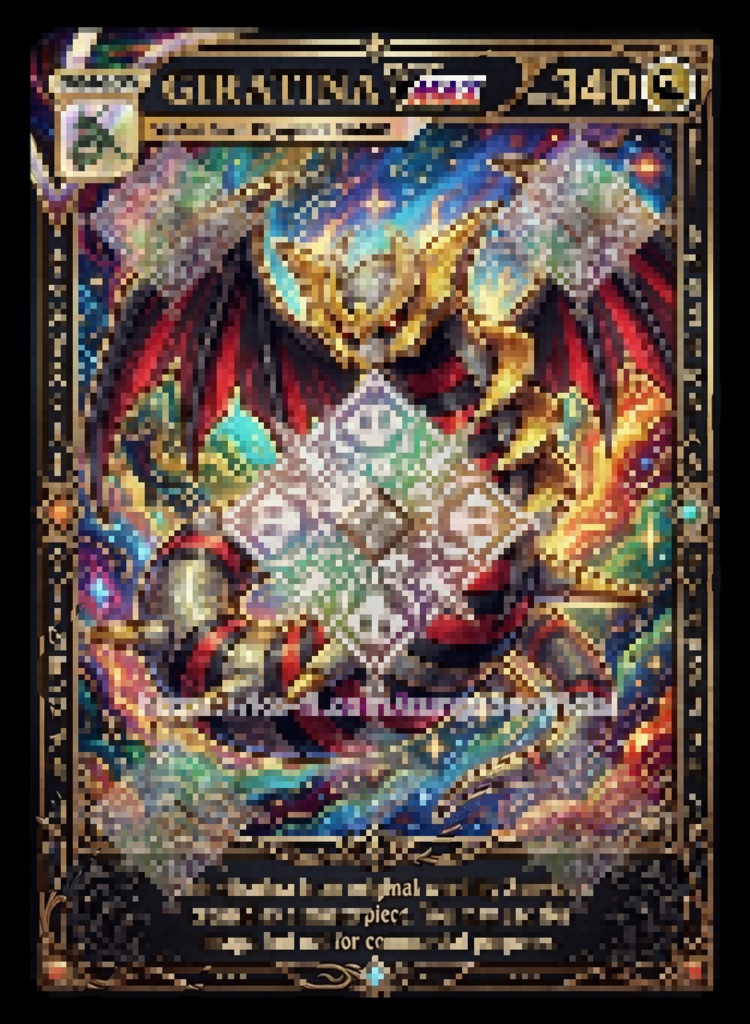 TCG Giratina Batik Digital Asset Trading Card Fan Art Custom Card
