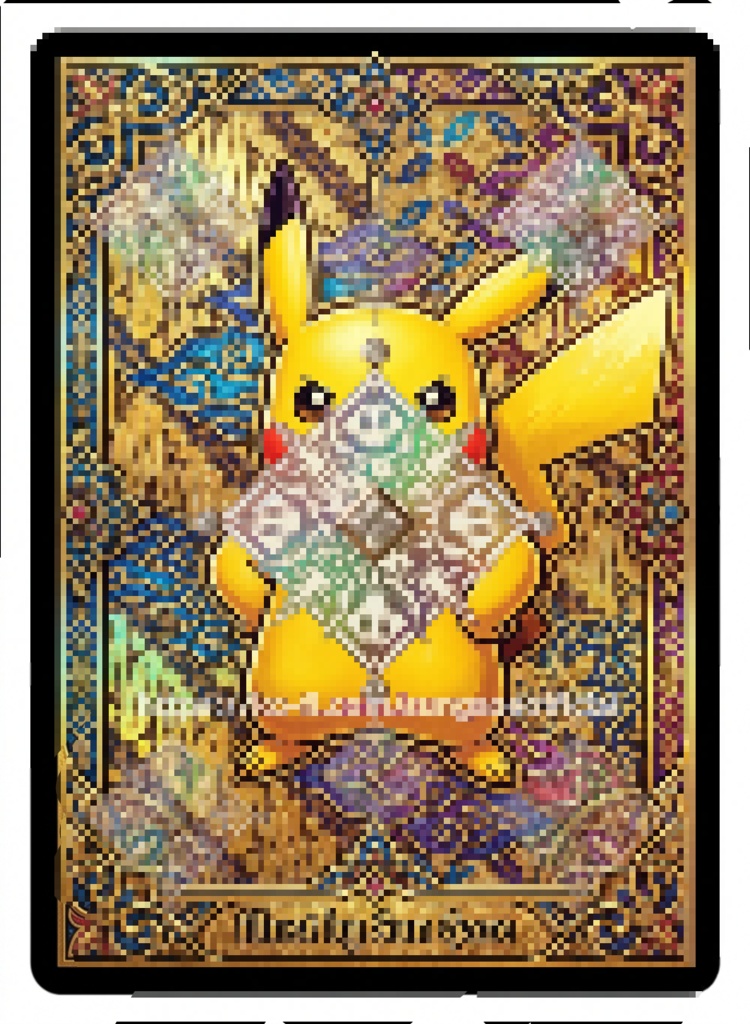 TCG Pikachu Batik Digital Asset Trading Card Fan Art Custom Card