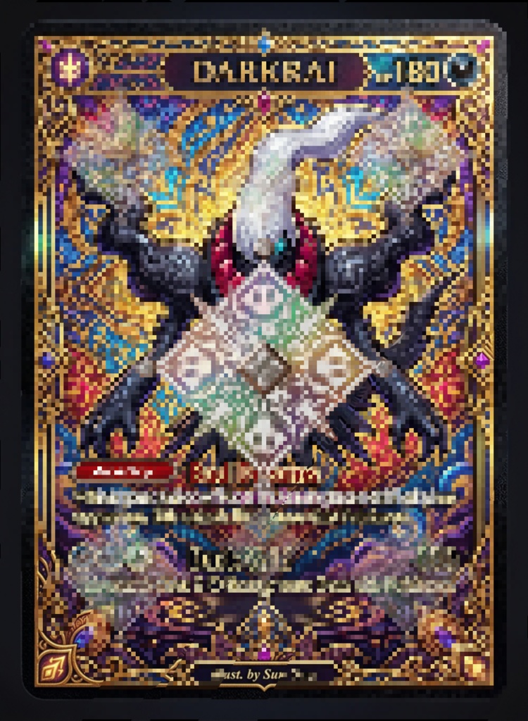 TCG Darkarai Batik Digital Asset Trading Card Fan Art Custom Card