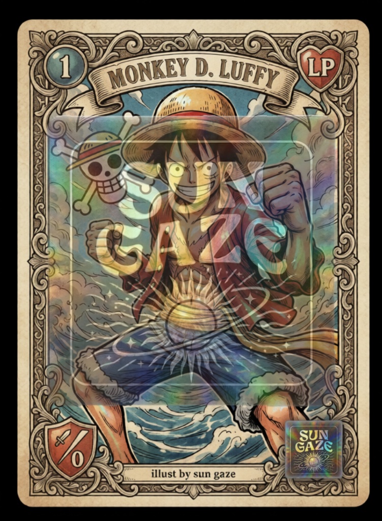 TCG One Piece - 4 items Design Template Fan Art