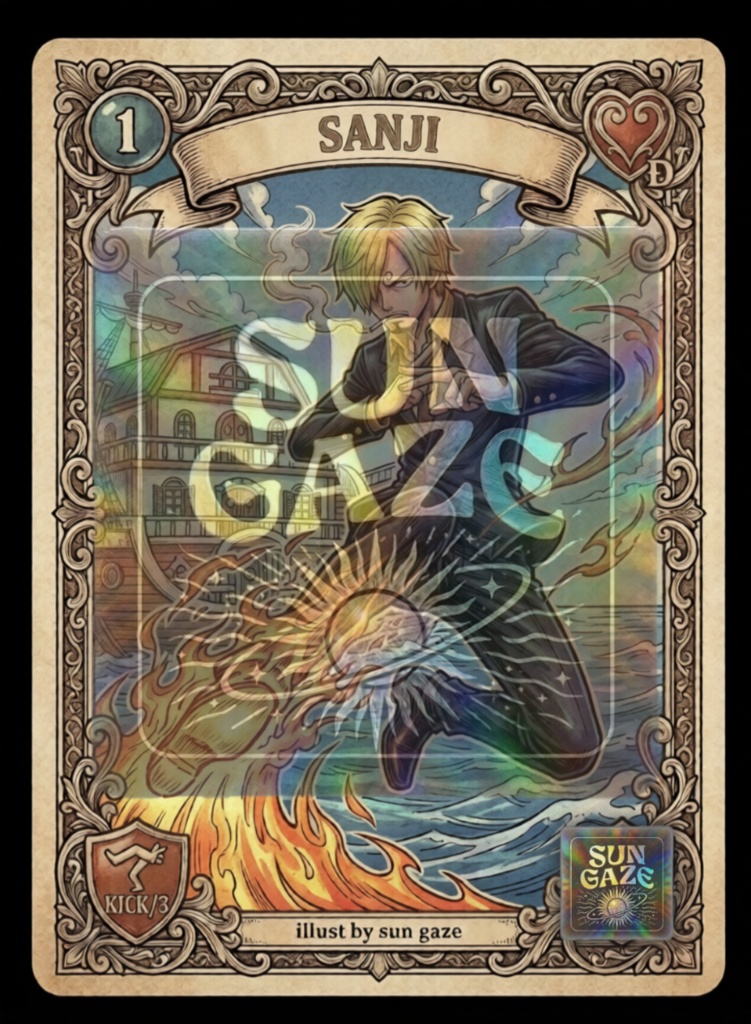 TCG One Piece - 4 items Design Template Fan Art