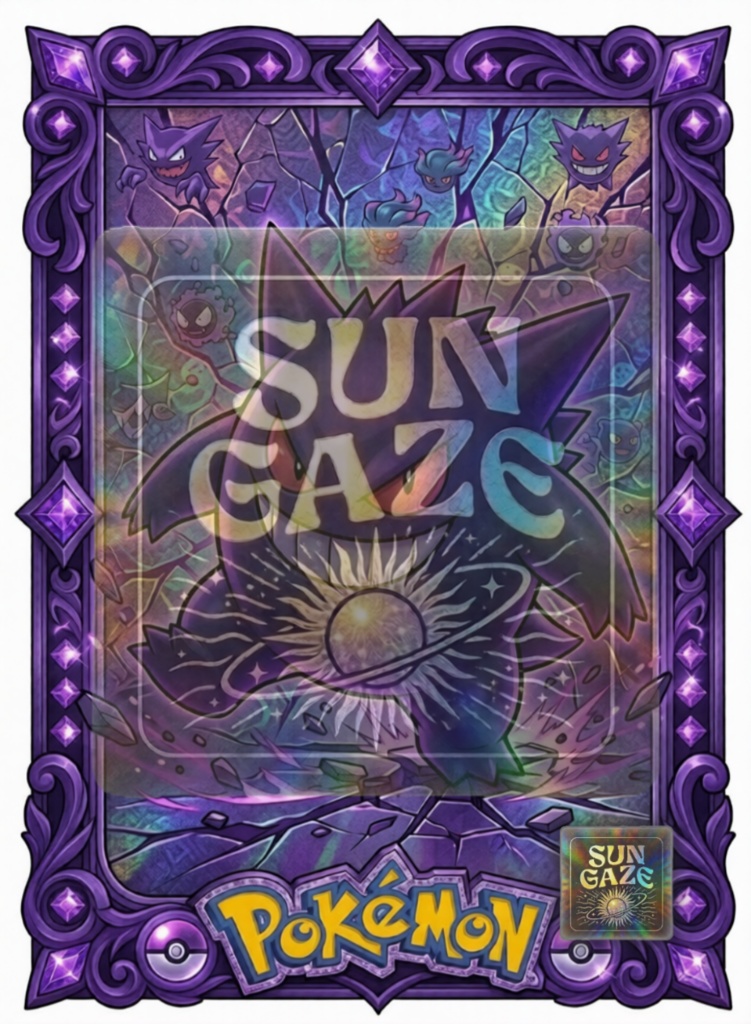 TCG Pokemon Gengar - Digital Asset Trading Card Fan Art Custom