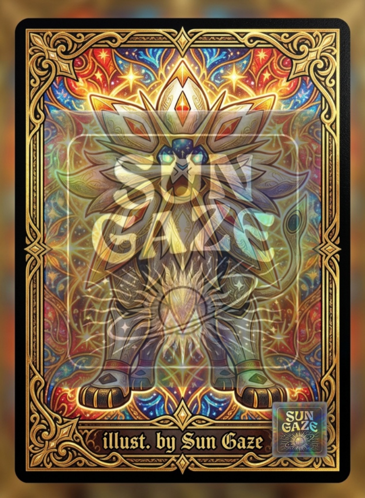 TCG Pokemon Solgaleo - Digital Asset Trading Card Fan Art Custom