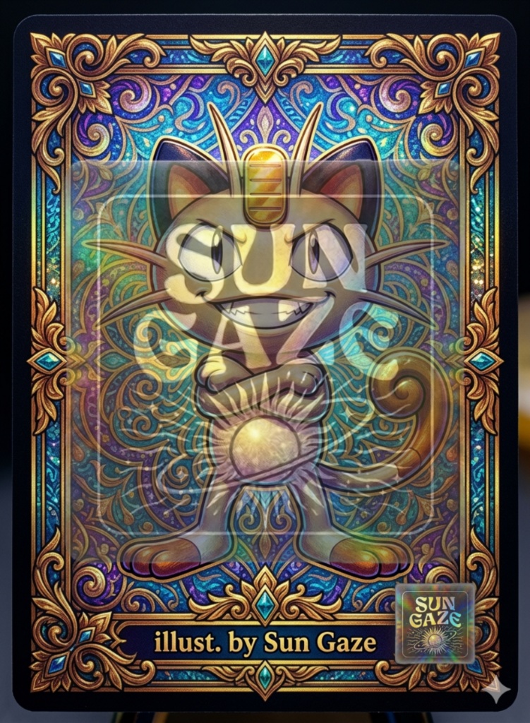 TCG Pokemon Meowth - Digital Asset Trading Card Fan Art Custom