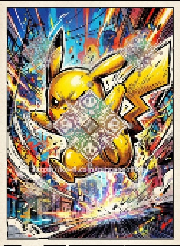 Pokemon Pikachu Fan Art CCG Design Template
