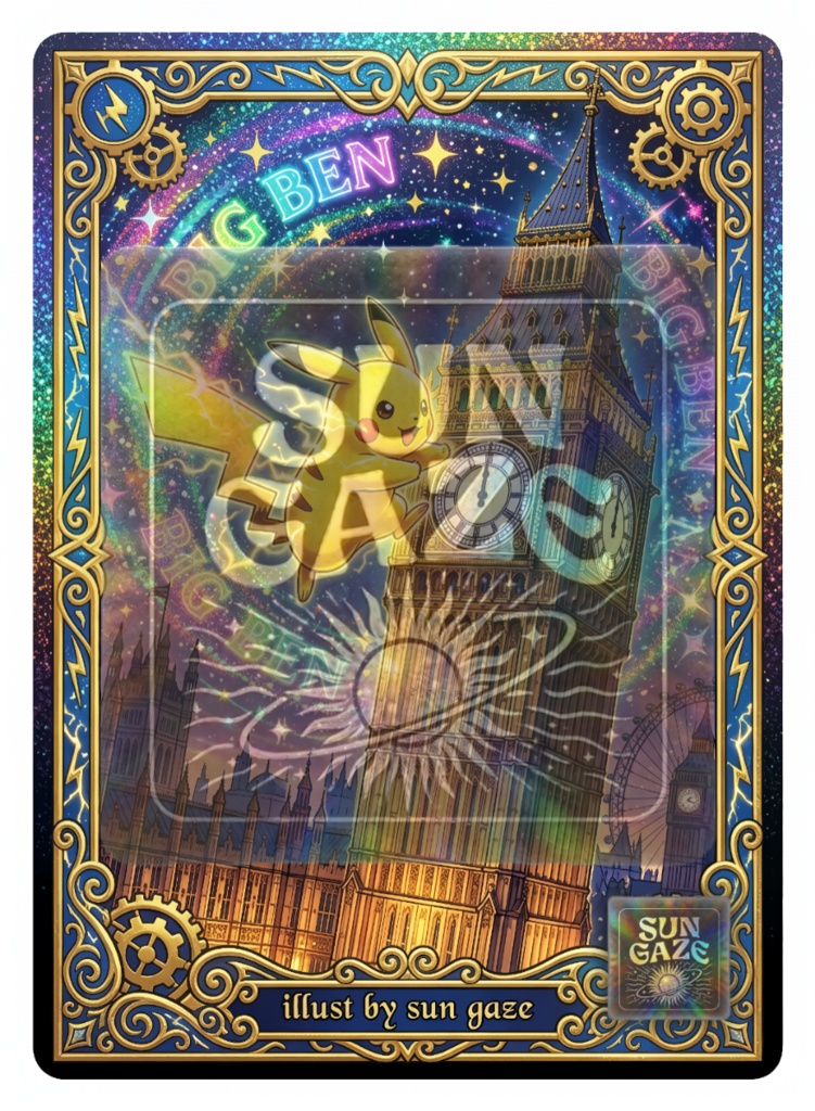 TCG Art Pokemon Big Ben Design Template