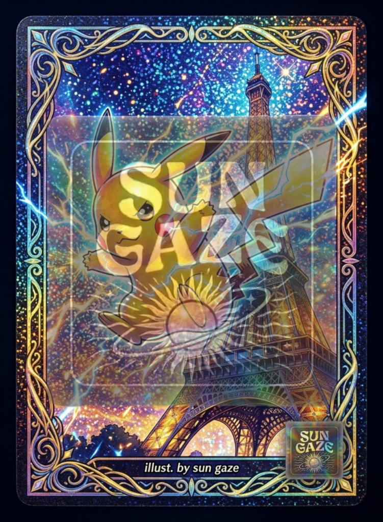 TCG Art Pokemon Eiffel Tower Design Template