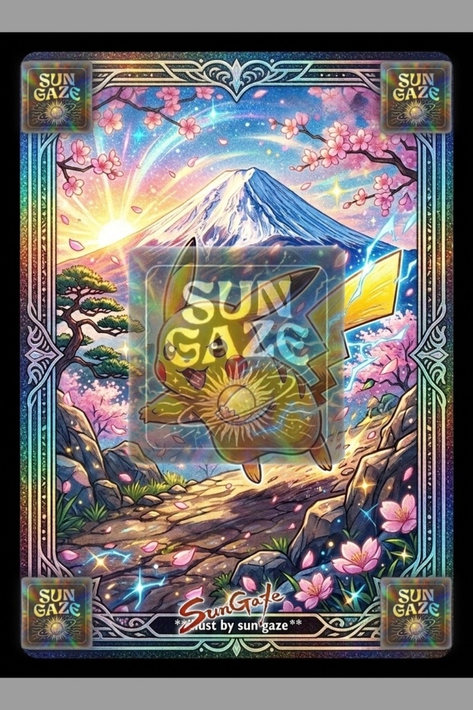 TCG Art Pokemon Fuji Mountain Design Template