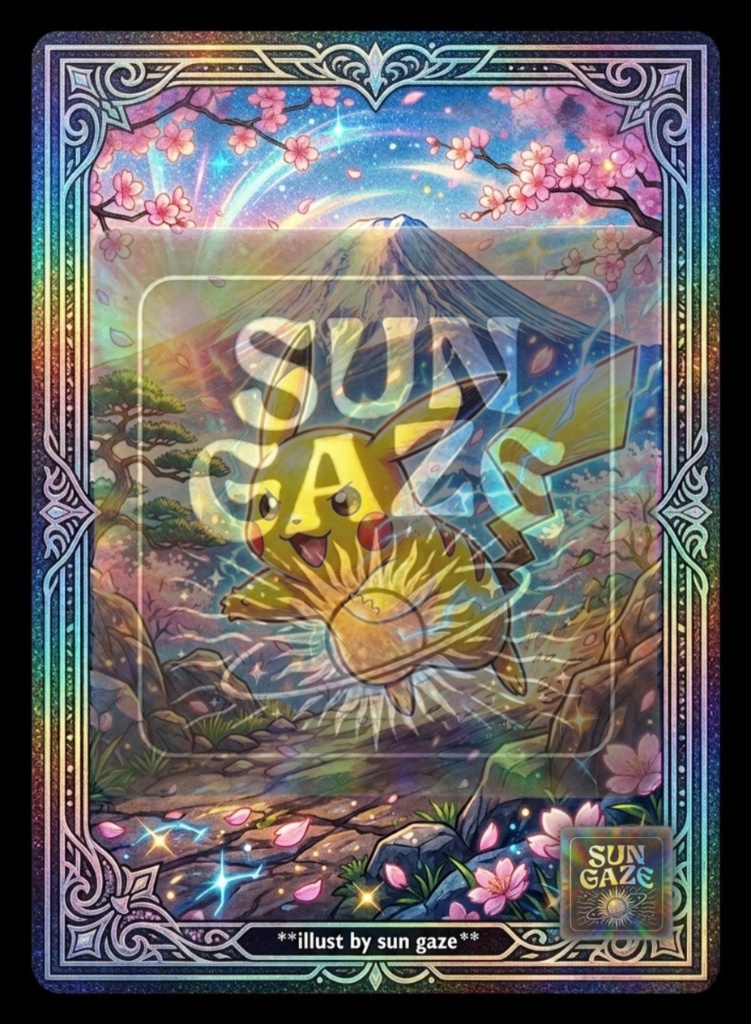 TCG Art Pokemon Fuji Mountain Design Template