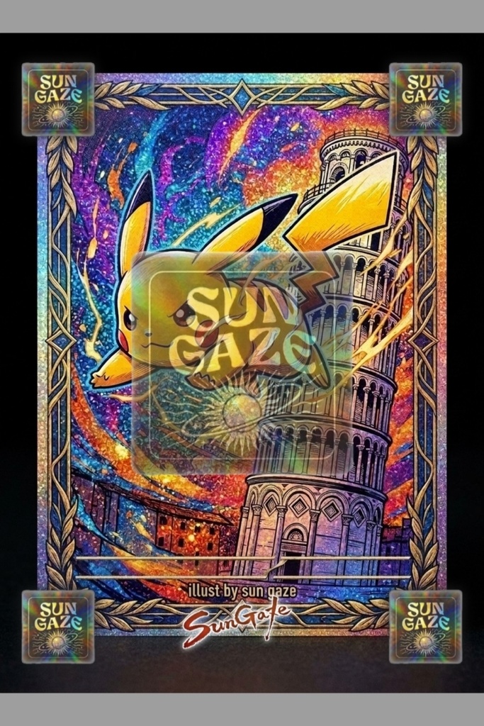 TCG Art Pokemon Tower Of Pisa Design Template