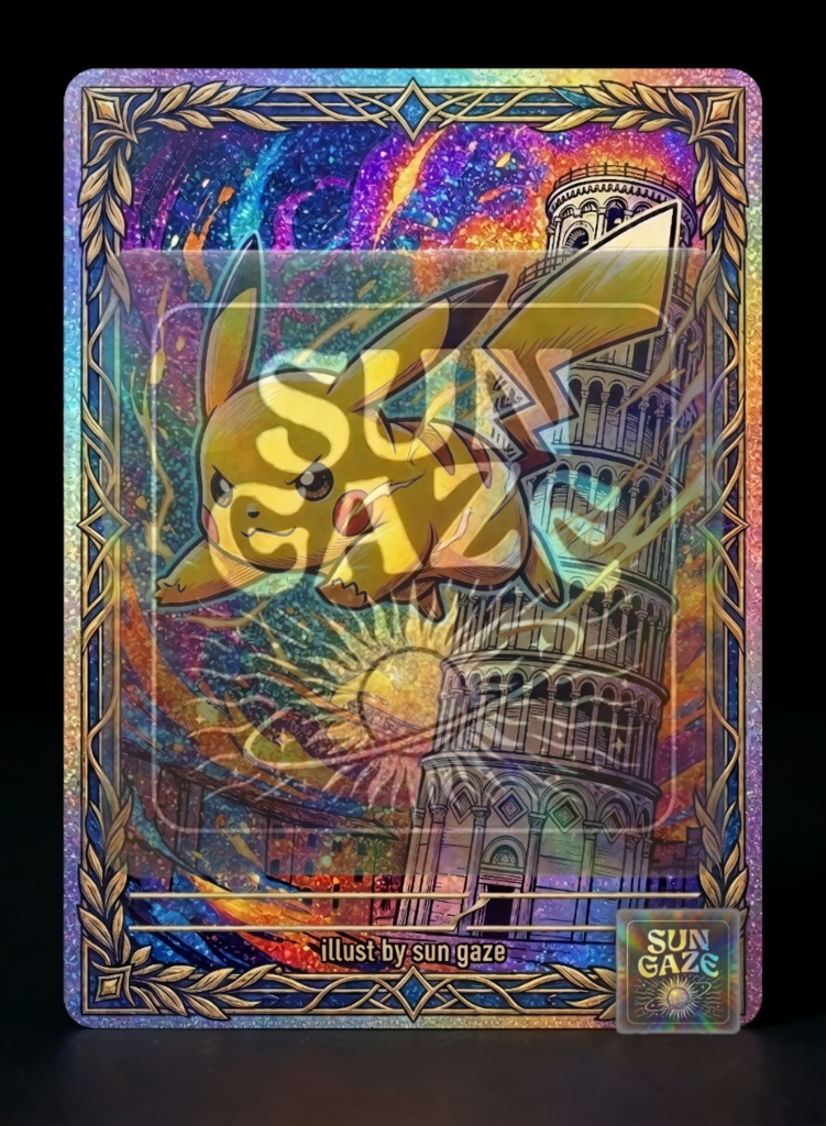 TCG Art Pokemon Tower Of Pisa Design Template