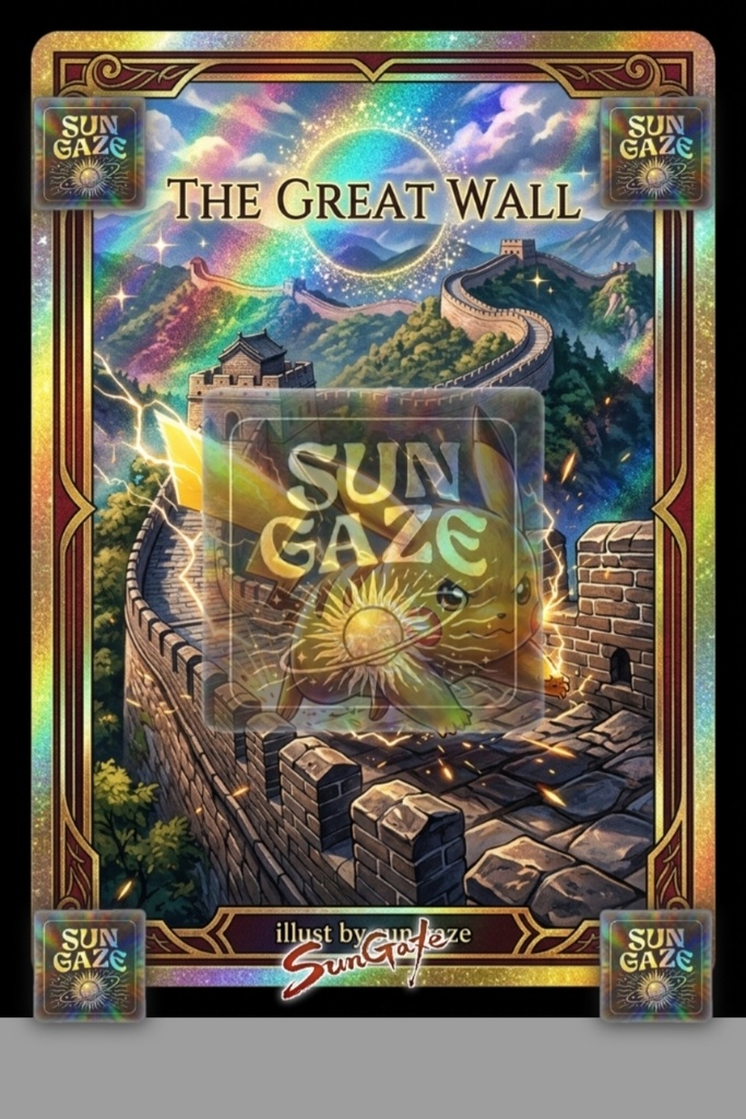TCG Art Pokemon The Great Wall Design Template