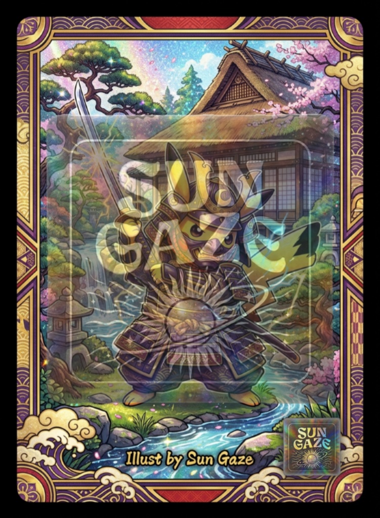 TCG Art Pokemon Samurai Design Template