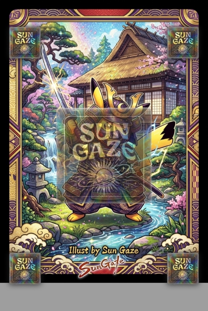 TCG Art Pokemon Samurai Design Template