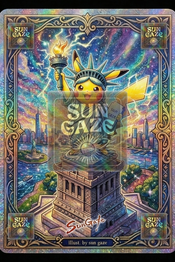 TCG Art Pokemon Liberty Statue Design Template