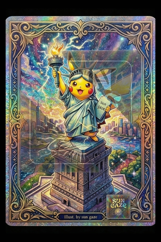 TCG Art Pokemon Liberty Statue Design Template