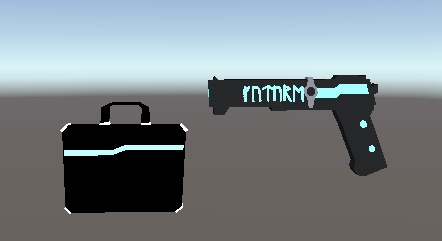 [無料！]　蒼白っぽい銃と蒼白っぽいカバン