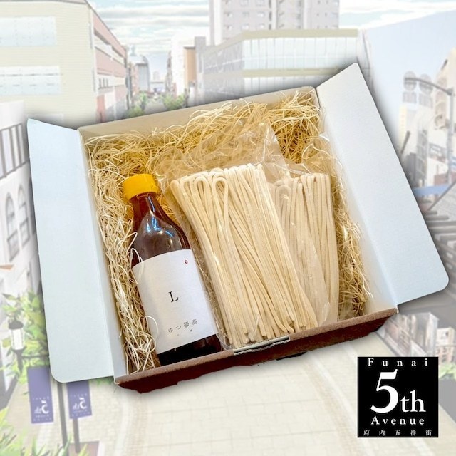 【３Dモデル】うどん専門めだか　うどん・出汁セット