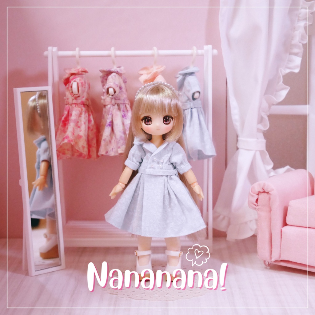 👚【 ピコニーモP & オビツ11 】ドール服 / ワンピース 2