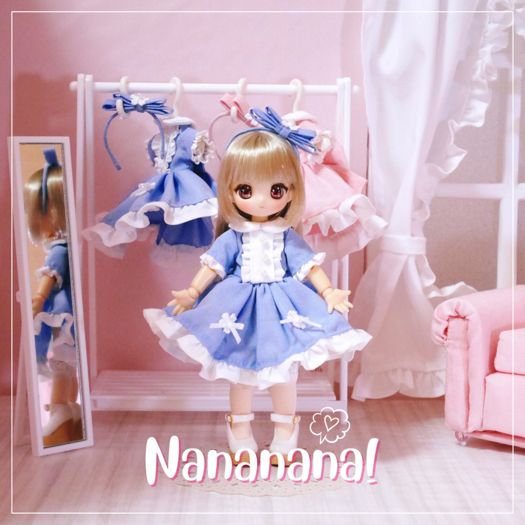 👚【 ピコニーモP & オビツ11 】ドール服 / ロリータドレス