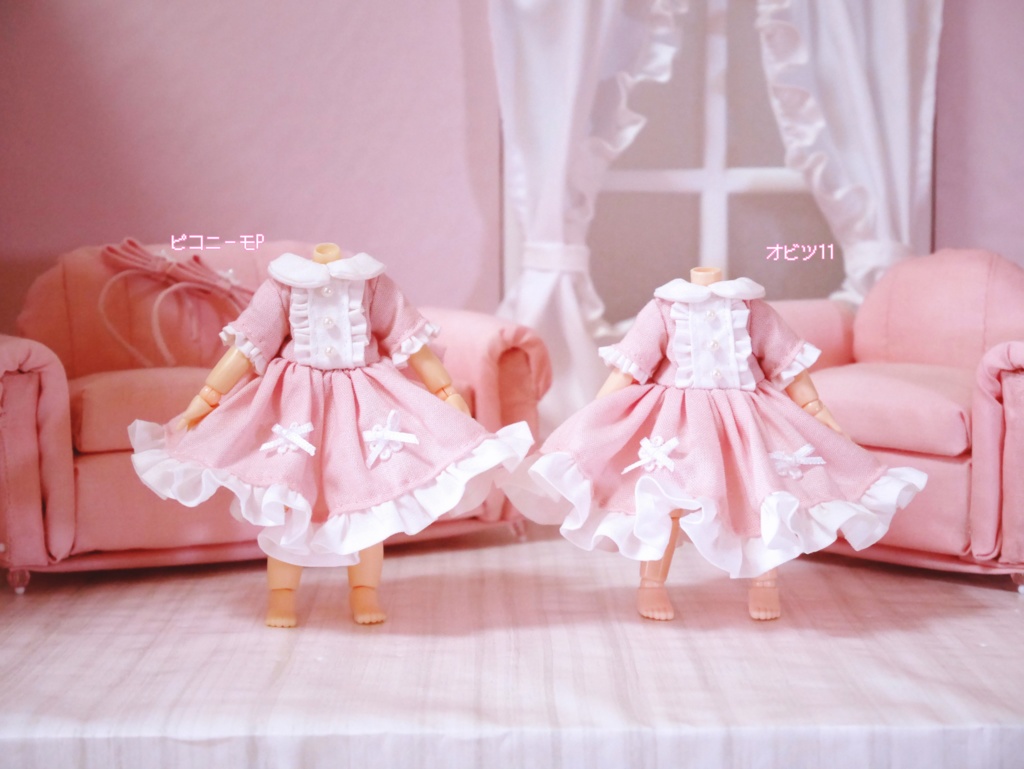 👚【 ピコニーモP & オビツ11 】ドール服 / ロリータドレス