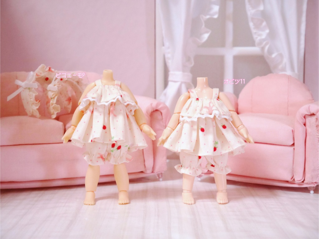 👚【 ピコニーモP & オビツ11 】ドール服 / キャミソールセットアップ