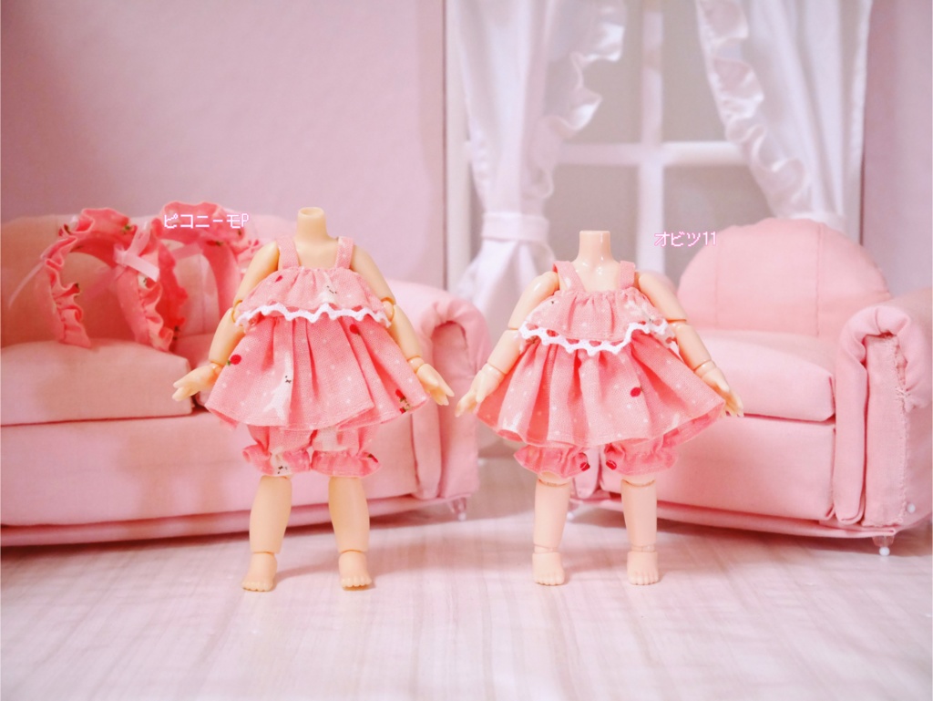 👚【 ピコニーモP & オビツ11 】ドール服 / キャミソールセットアップ