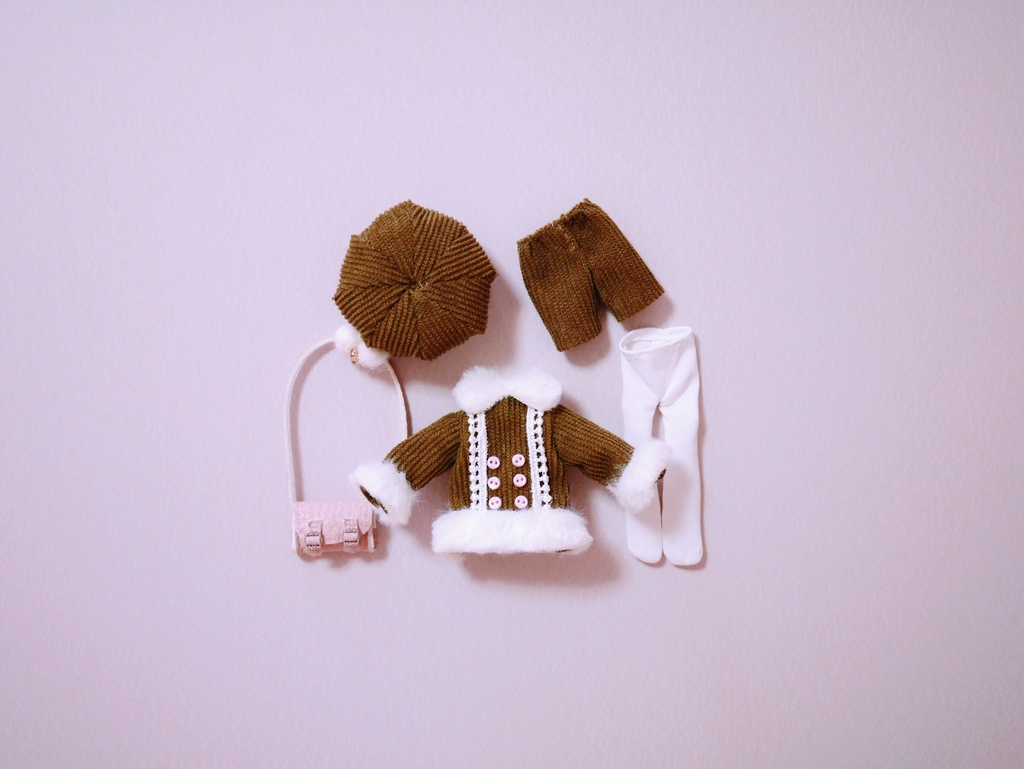 👚【 ピコニーモP & オビツ11 】ドール服 / モコモココートセット