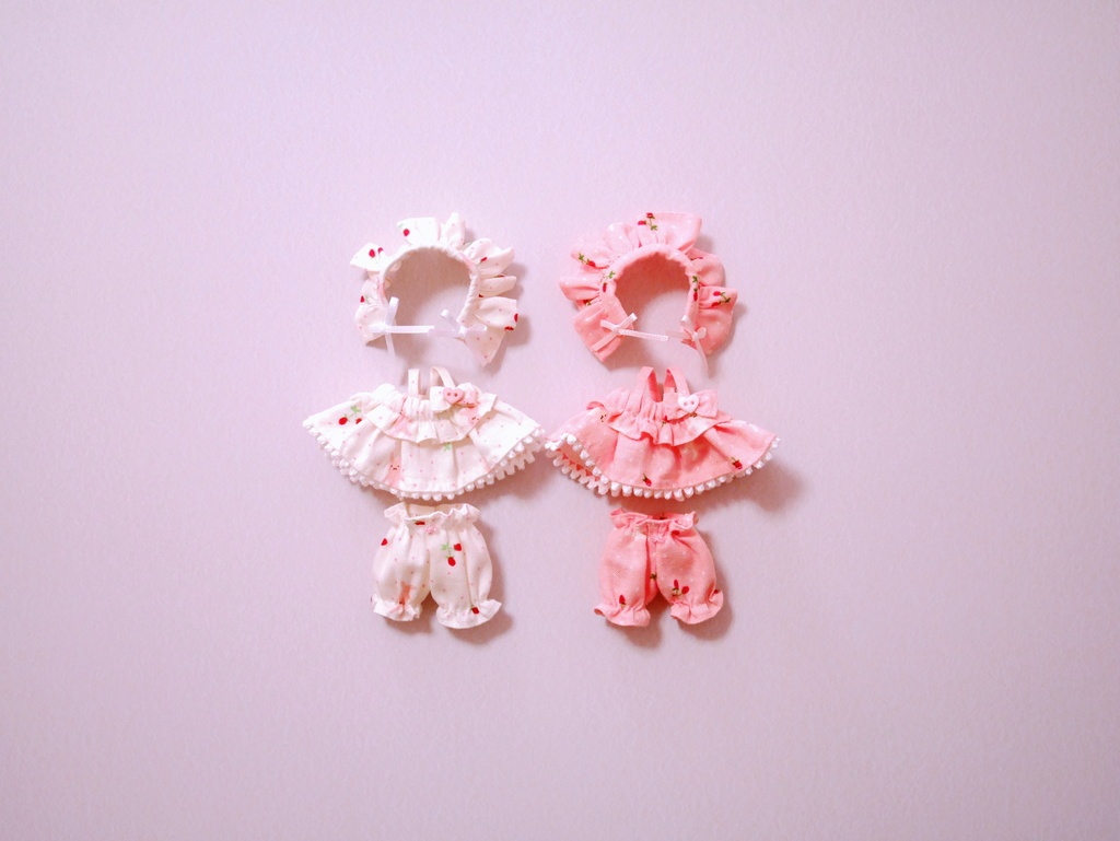 👚【 ピコニーモP & オビツ11 】ドール服 / リボンキャミソールセットアップ