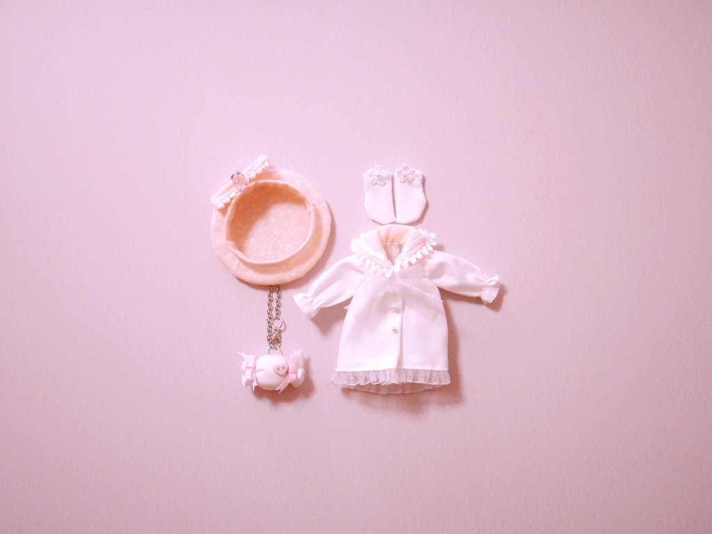 👚【 ピコニーモP & オビツ11 】ドール服 / キャンディリボンワンピース