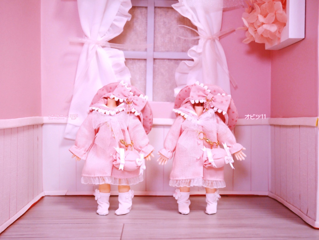 👚【 ピコニーモP & オビツ11 】ドール服 / キャンディリボンワンピース