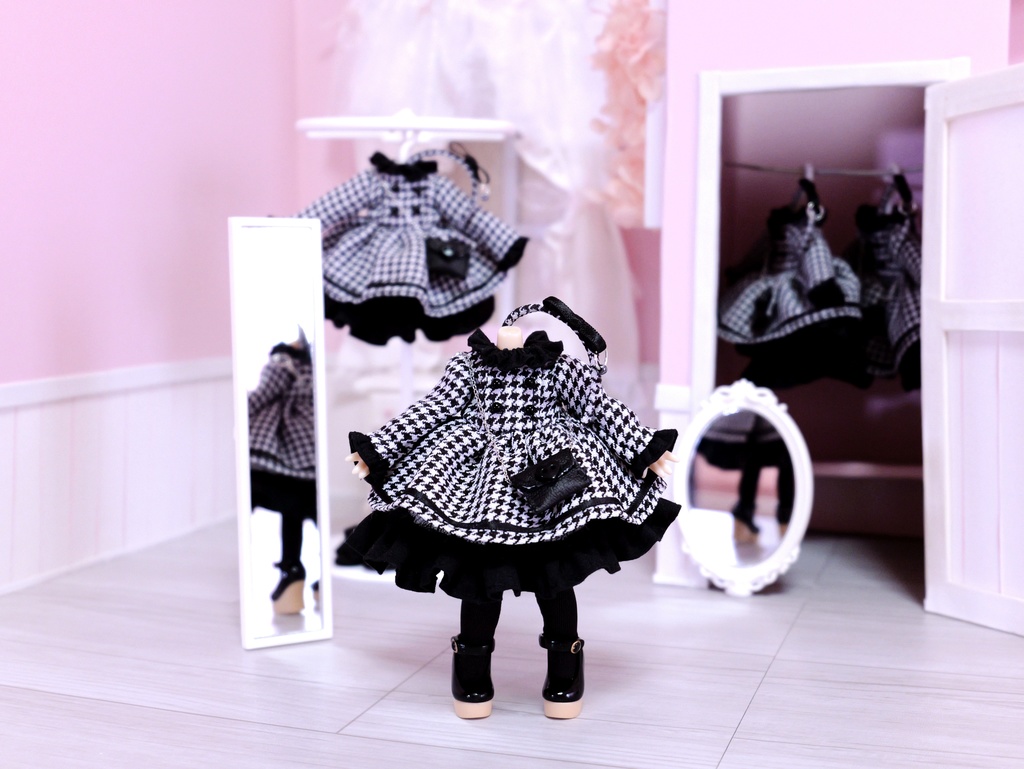 👚 ドール お洋服セット / 千鳥格子ワンピース【 ピコニーモP 推奨 ( オビツ11 ) 】