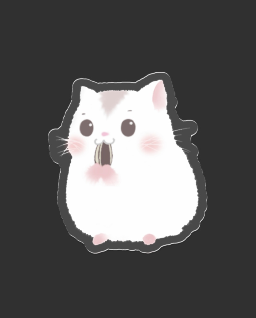 しろはむ。アクリルバッジ1