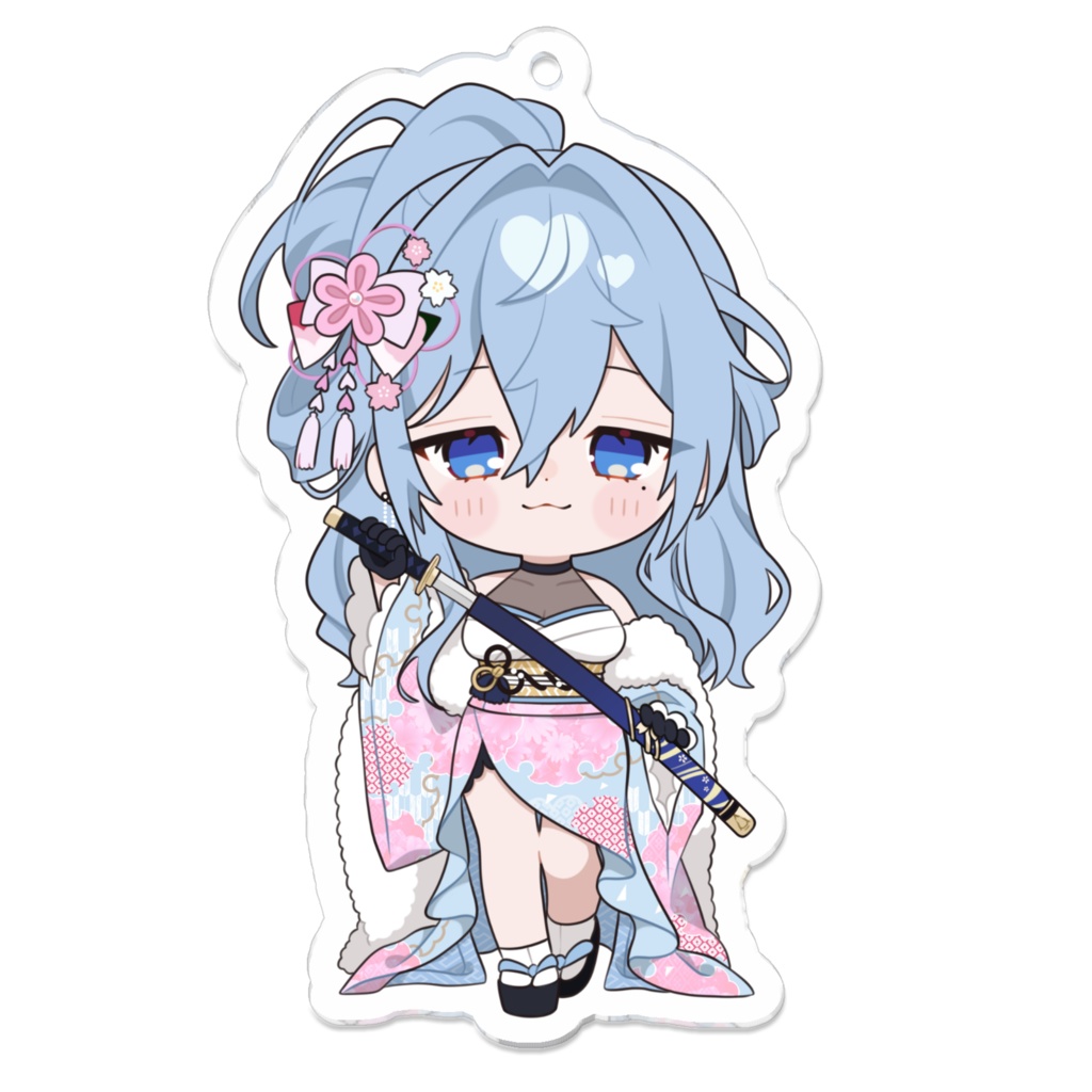 和服ミニキャラ_アクリルキーホルダー70mm