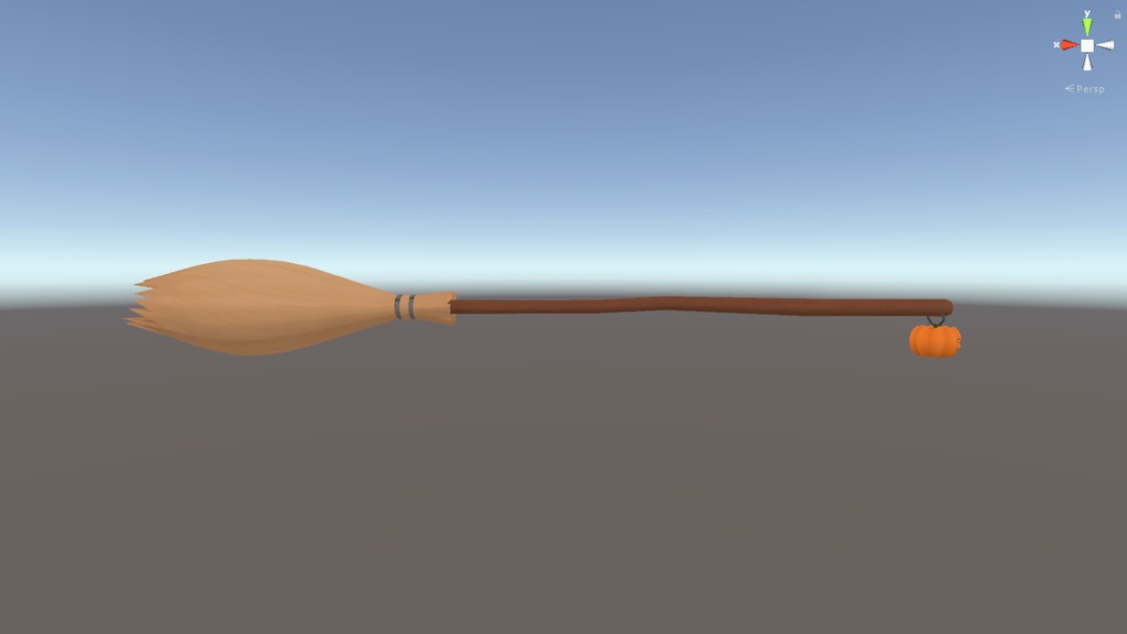 3Dモデル ランタン付きほうき