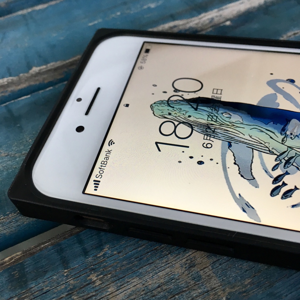 スクエア型強化ガラス製iphoneケース 『song』