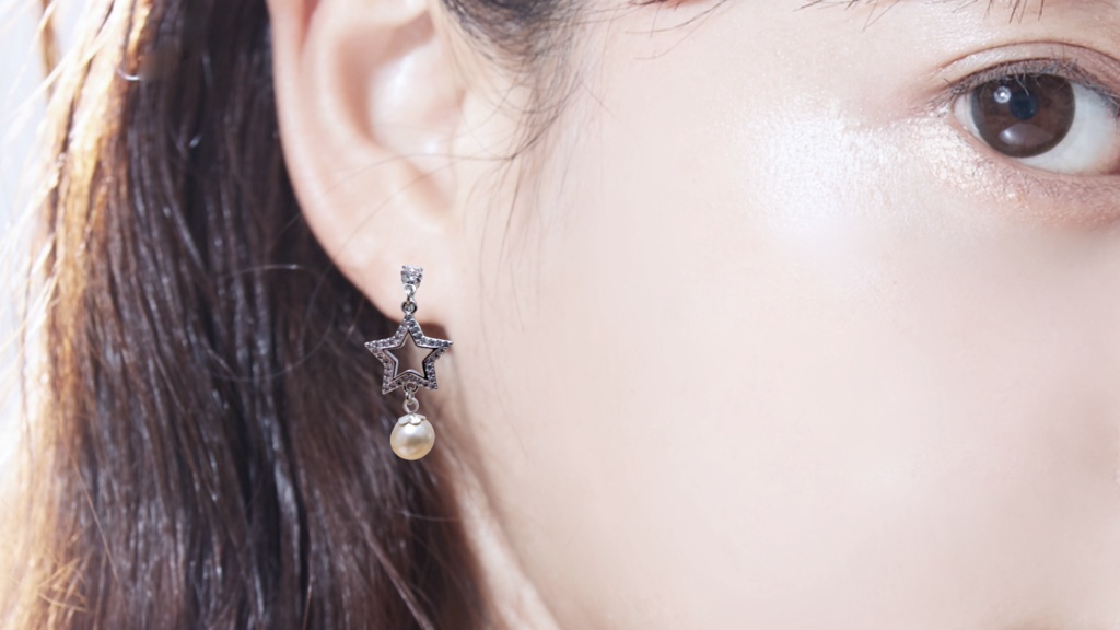 【12/24頒布開始予定】星とパールのピアス/イヤリング