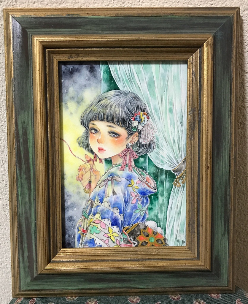 『紡ぎ』ポストカードサイズ原画
