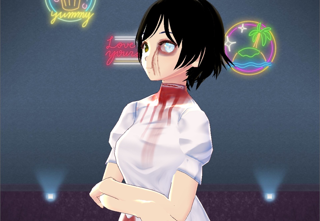 Vroid Bloody/bruised eye