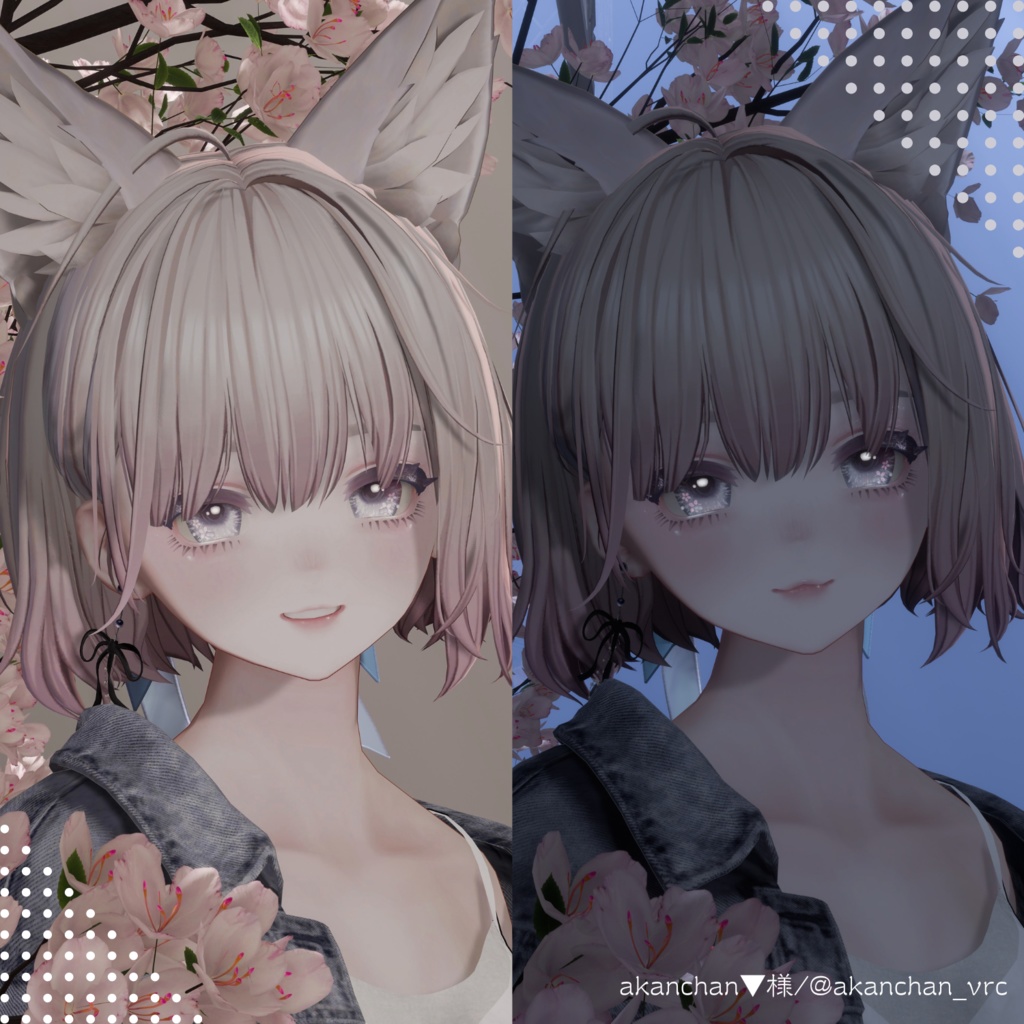 🌸陽だまりさくらメイク【2アバター対応】【makeup and eye textures】