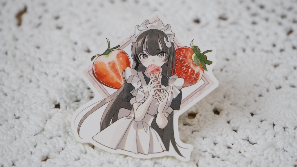 【夏コミ新作🍉】フルーツ×メイドさんステッカー