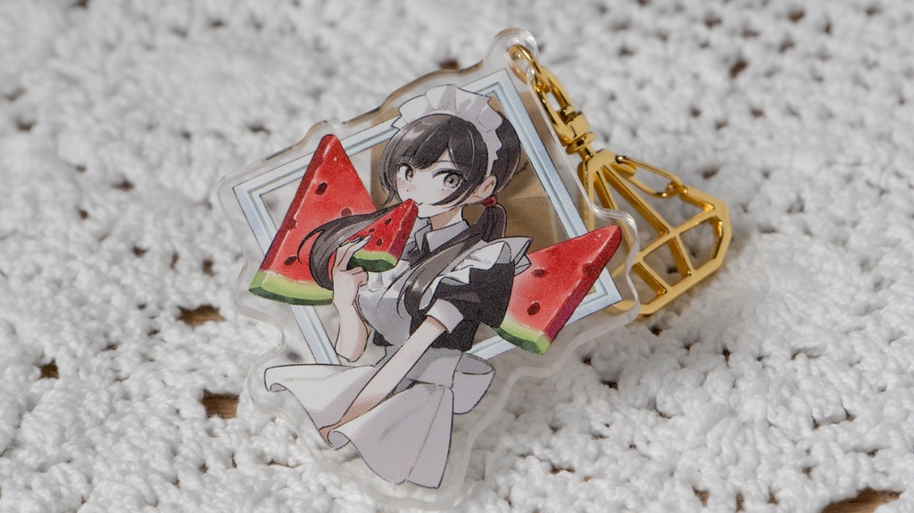 【夏コミ新作🍉】フルーツ×メイドさん・アクリルキーホルダー