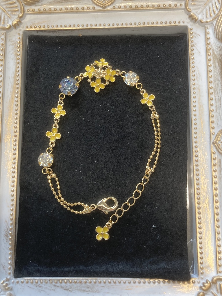 菜の花のブレスレット金、アレキサンドライト